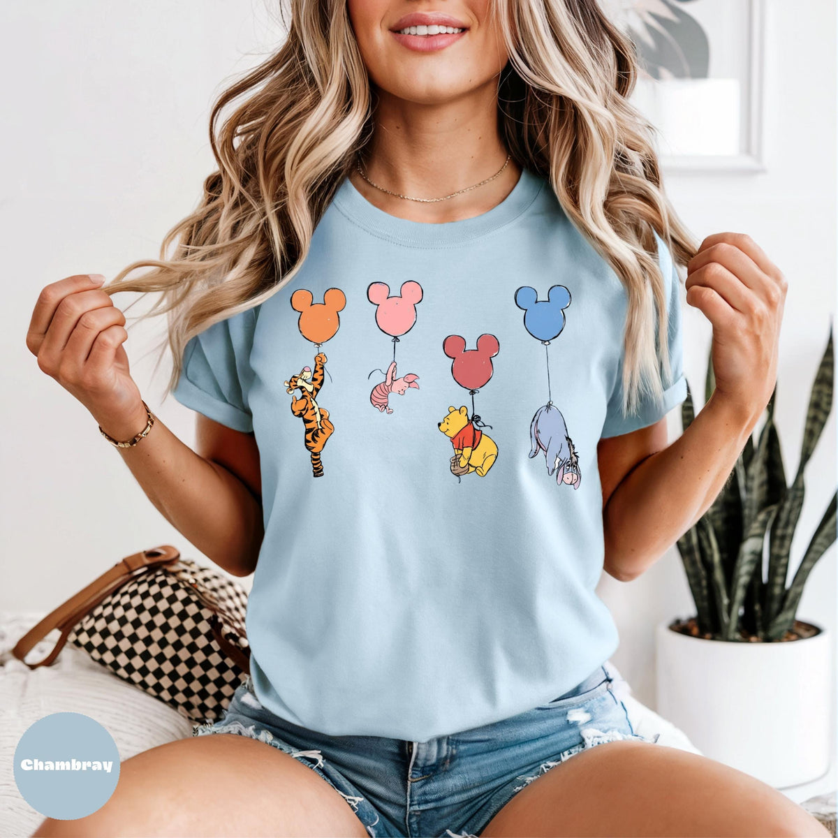 Comfort Colors Cartoon Animal Balloon Shirt, Whimsical Graphic Tee