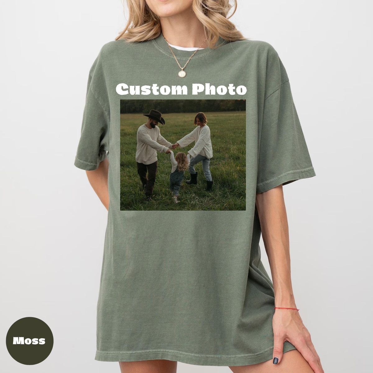 Custom Photo Comfort Colors Shirt, Personalized Picture Tee