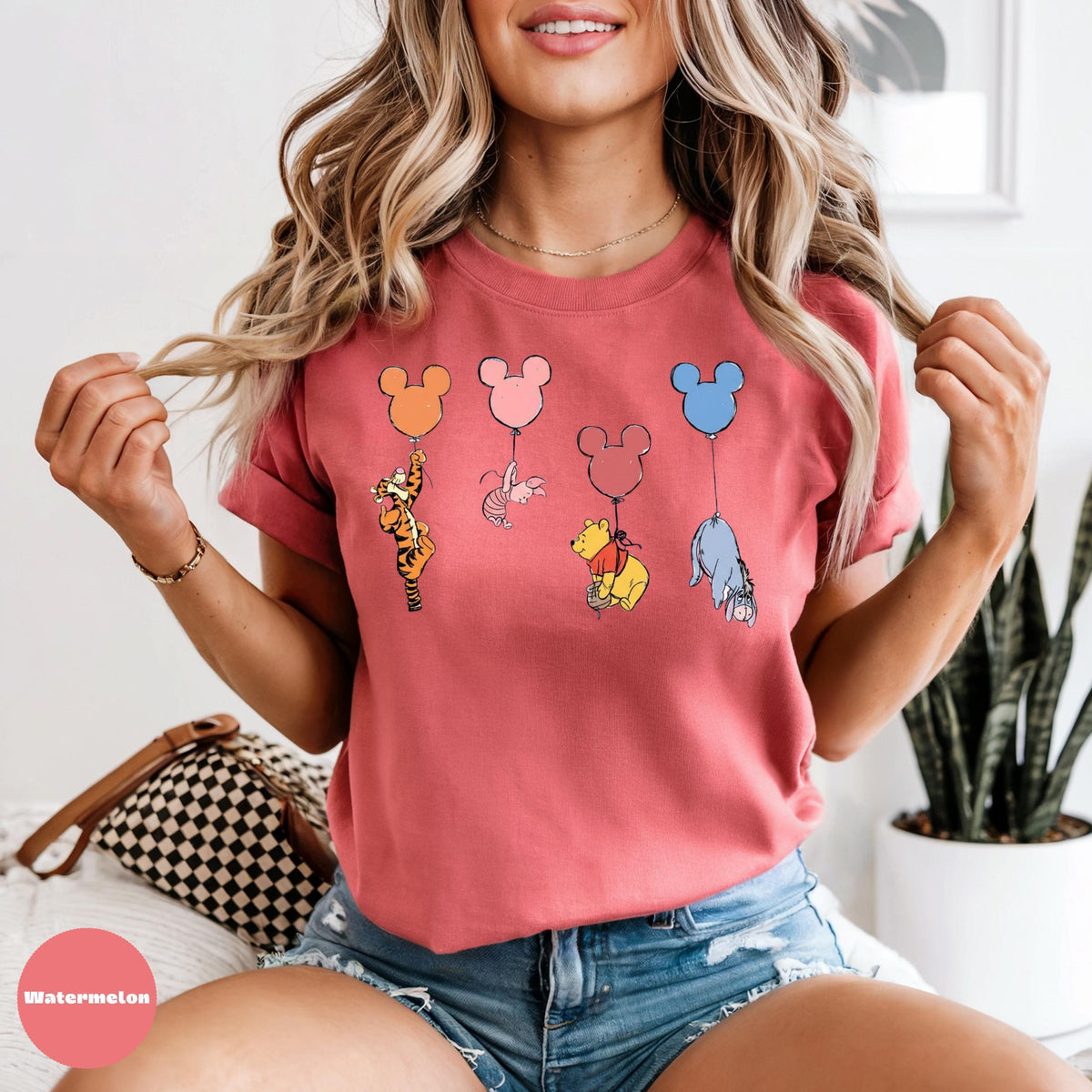 Comfort Colors Cartoon Animal Balloon Shirt, Whimsical Graphic Tee