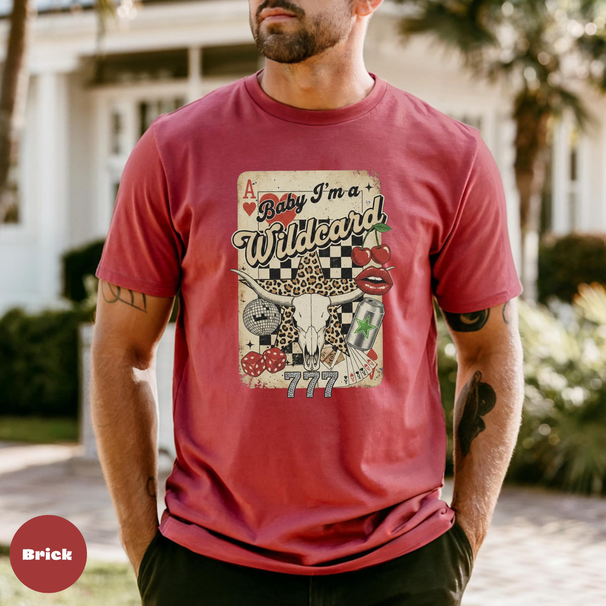 Comfort Colors Wildcard Graphic Tee, Retro Western Shirt