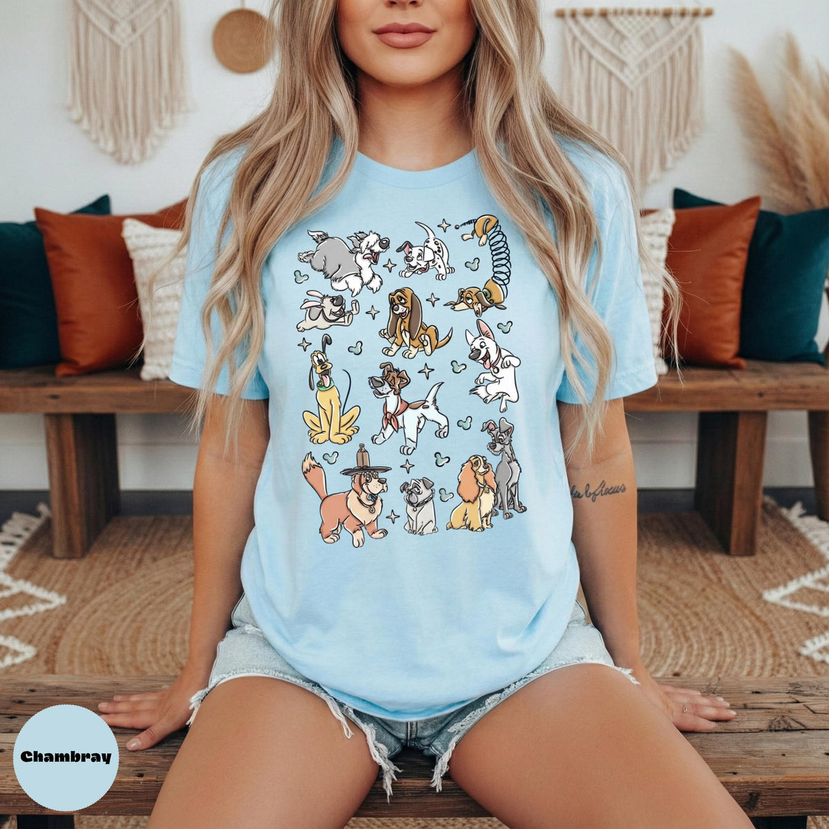 Comfort Colors Cartoon Dogs T-Shirt