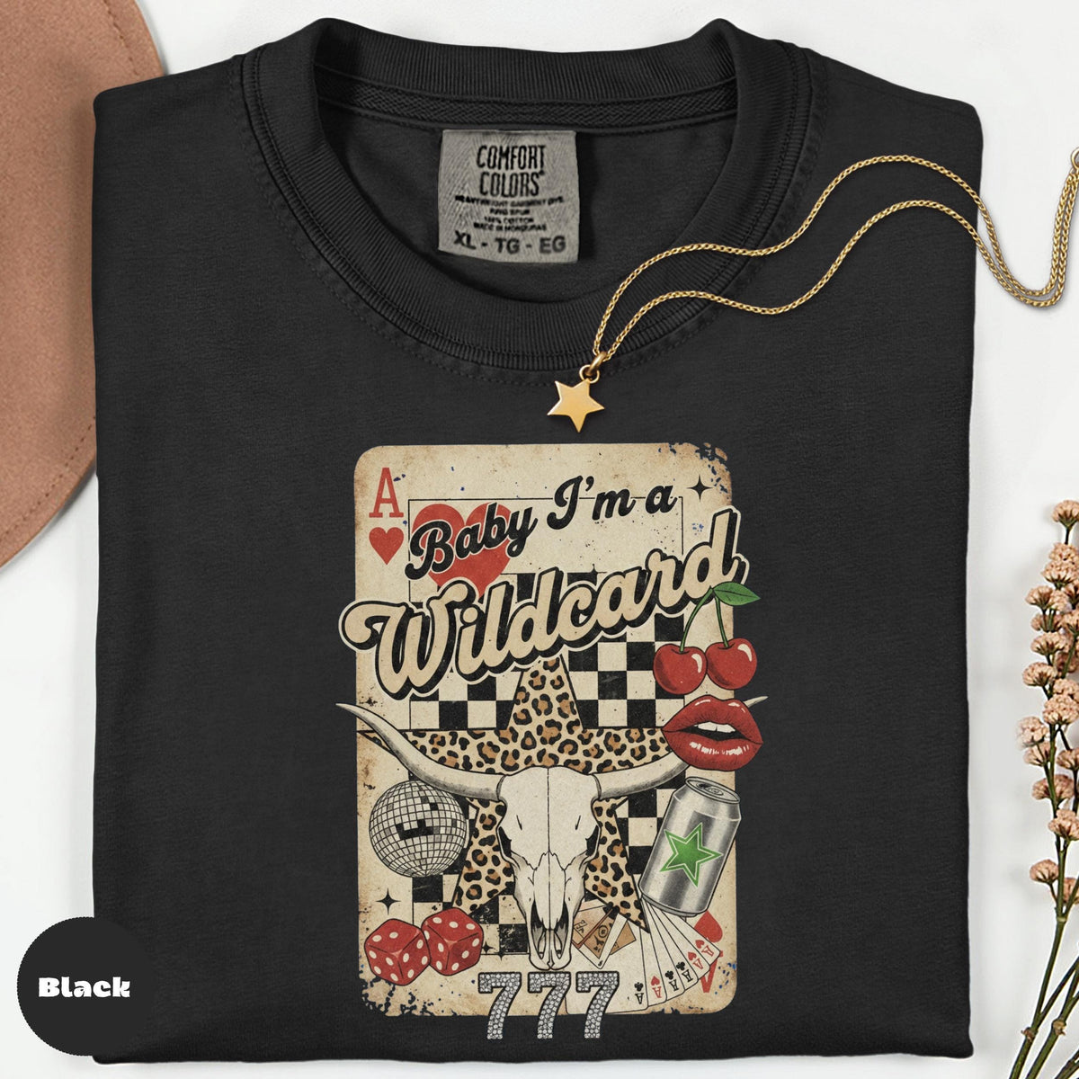 Comfort Colors Wildcard Graphic Tee, Retro Western Shirt