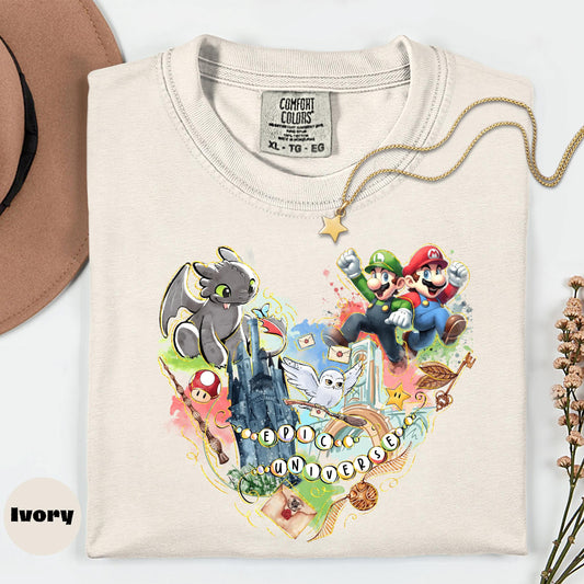 Comfort Colors Epic Universe T-Shirt, Fantasy Gaming Collage