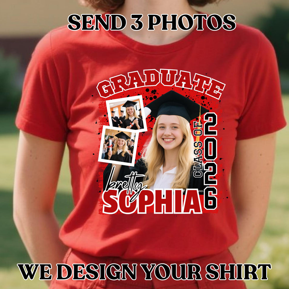 Custom Photo Graduation Shirt 2026, Personalized Graduate Tee