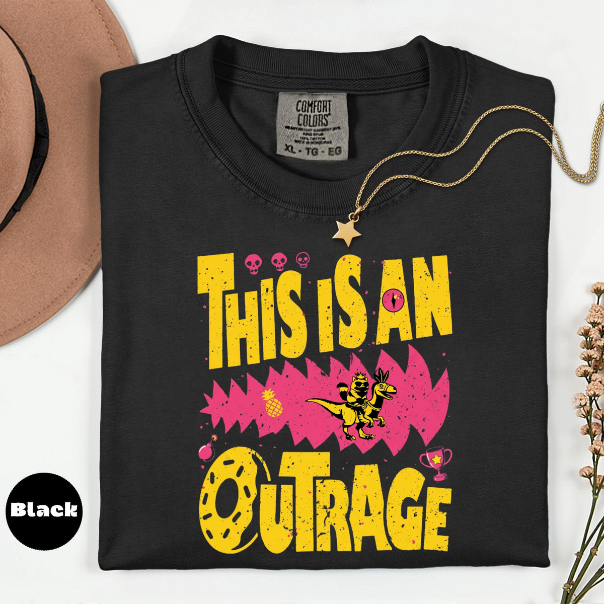 Comfort Colors This Is An Outrage T-Shirt - Retro Graphic Tee
