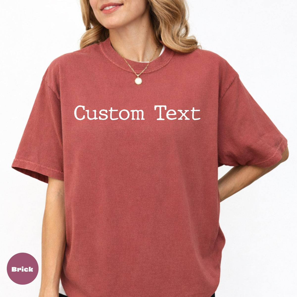 Custom Text Comfort Colors Shirt, Personalized Message Tee, Custom Quote Shirt, Minimalist Graphic Tee, Custom Gift Idea