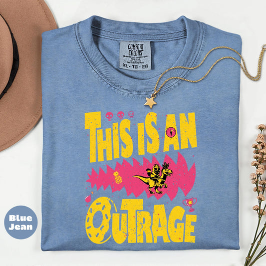 Comfort Colors This Is An Outrage T-Shirt - Retro Graphic Tee
