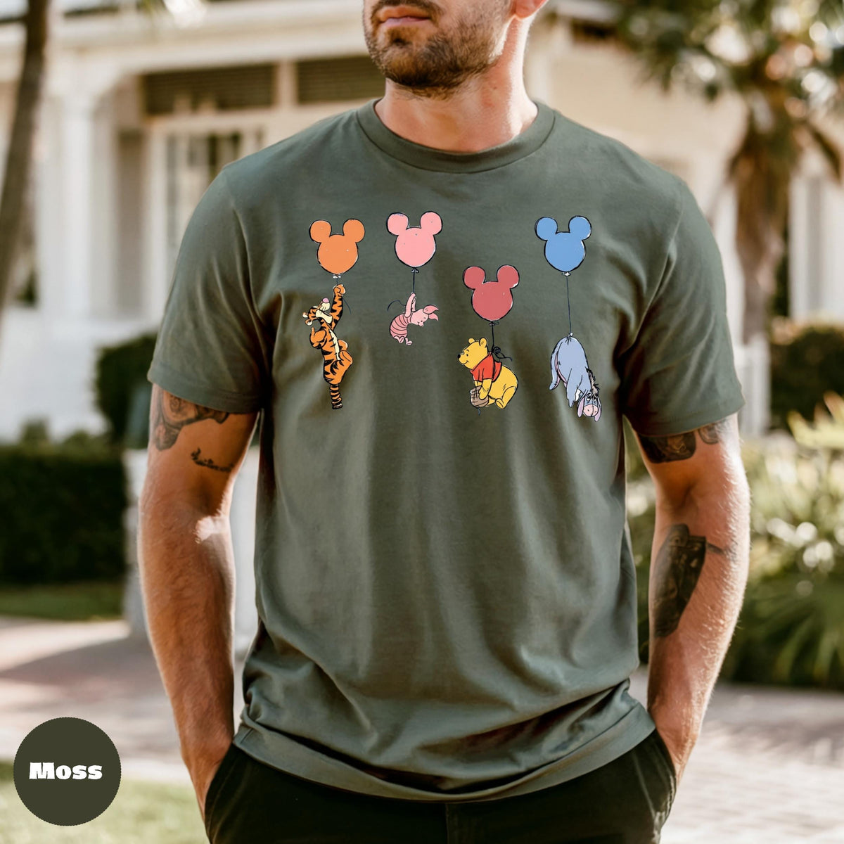 Comfort Colors Cartoon Animal Balloon Shirt, Whimsical Graphic Tee