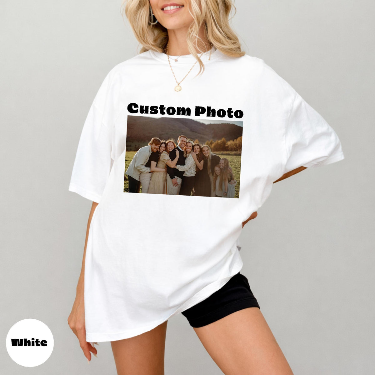 Custom Photo Comfort Colors Shirt, Personalized Picture Tee