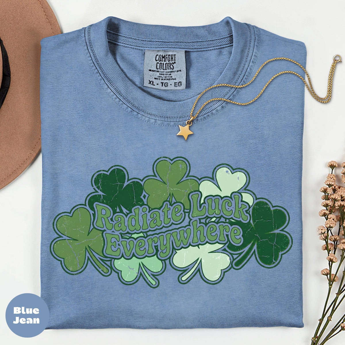 St Patricks Day Comfort Colors Shirt, Lucky Clover, Irish Pride Outfit, Green Holiday Tee