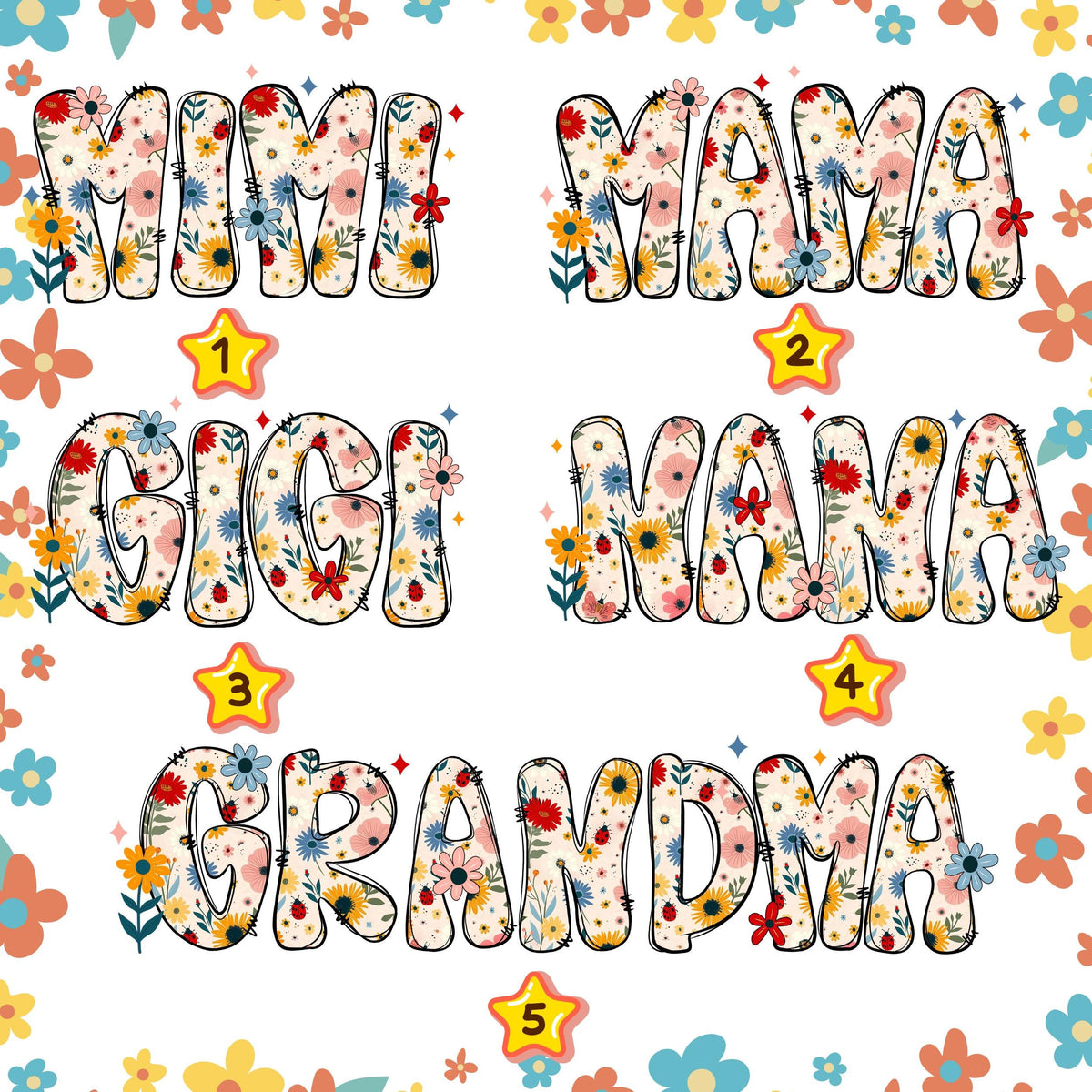 Retro Floral Mama Shirt, Personalized Name Shirt, Custom Mama Gift
