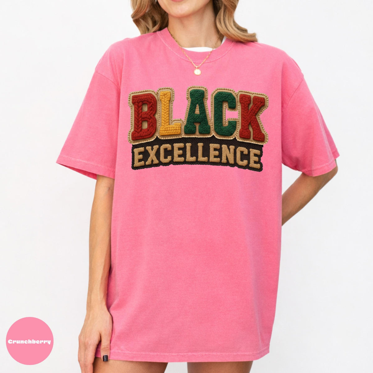 Black Excellence Comfort Colors Shirt, Retro Varsity Graphic Tee, Cultural Pride Statement Shirt