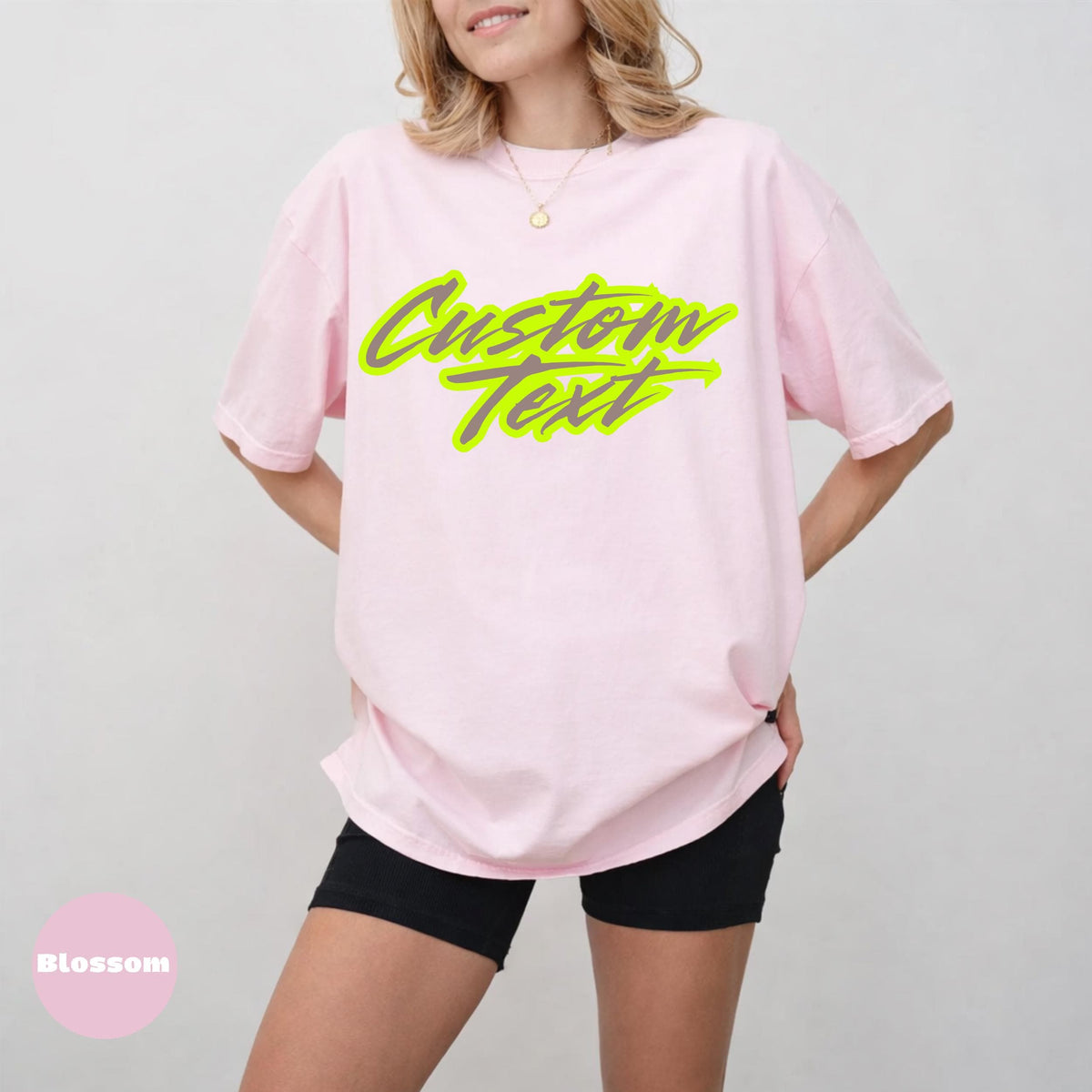 Custom Text Comfort Colors Shirt, Personalized Graphic Tee, Custom Message Shirt, Personalized Gift Idea