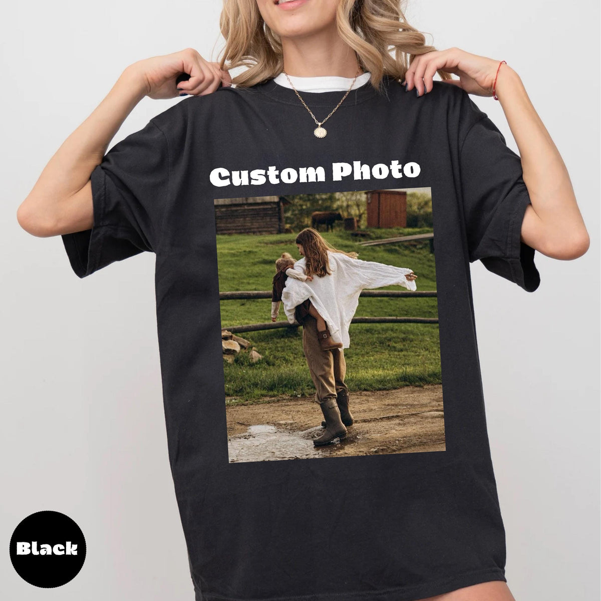 Custom Photo Comfort Colors Shirt, Personalized Picture Tee
