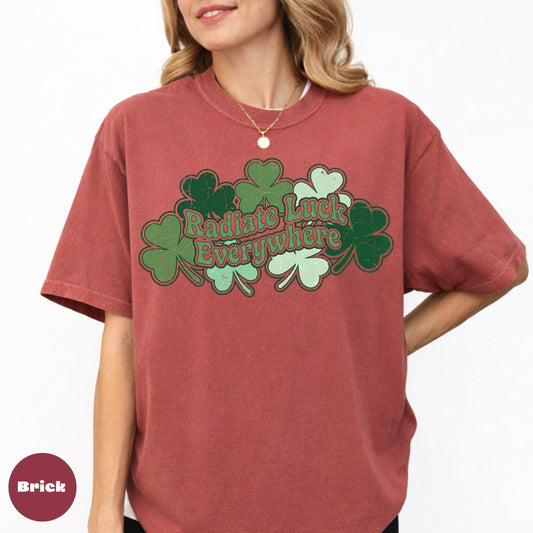 St Patricks Day Comfort Colors Shirt, Lucky Clover, Irish Pride Outfit, Green Holiday Tee