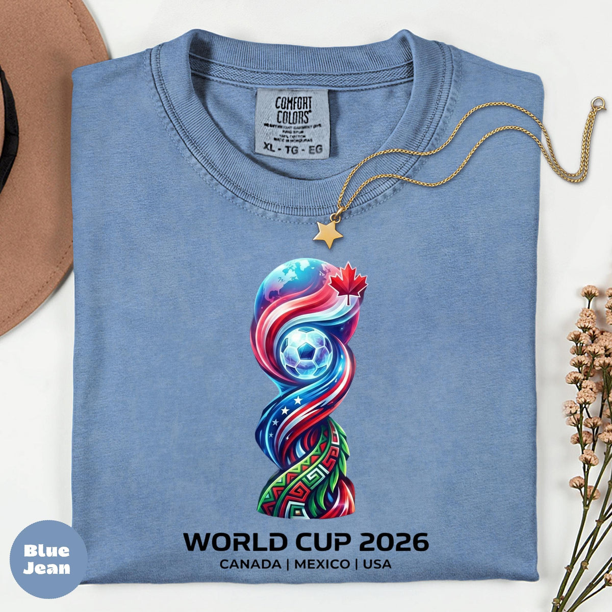 World Cup 2026 Comfort Colors Graphic Tee, Soccer Fan Shirt