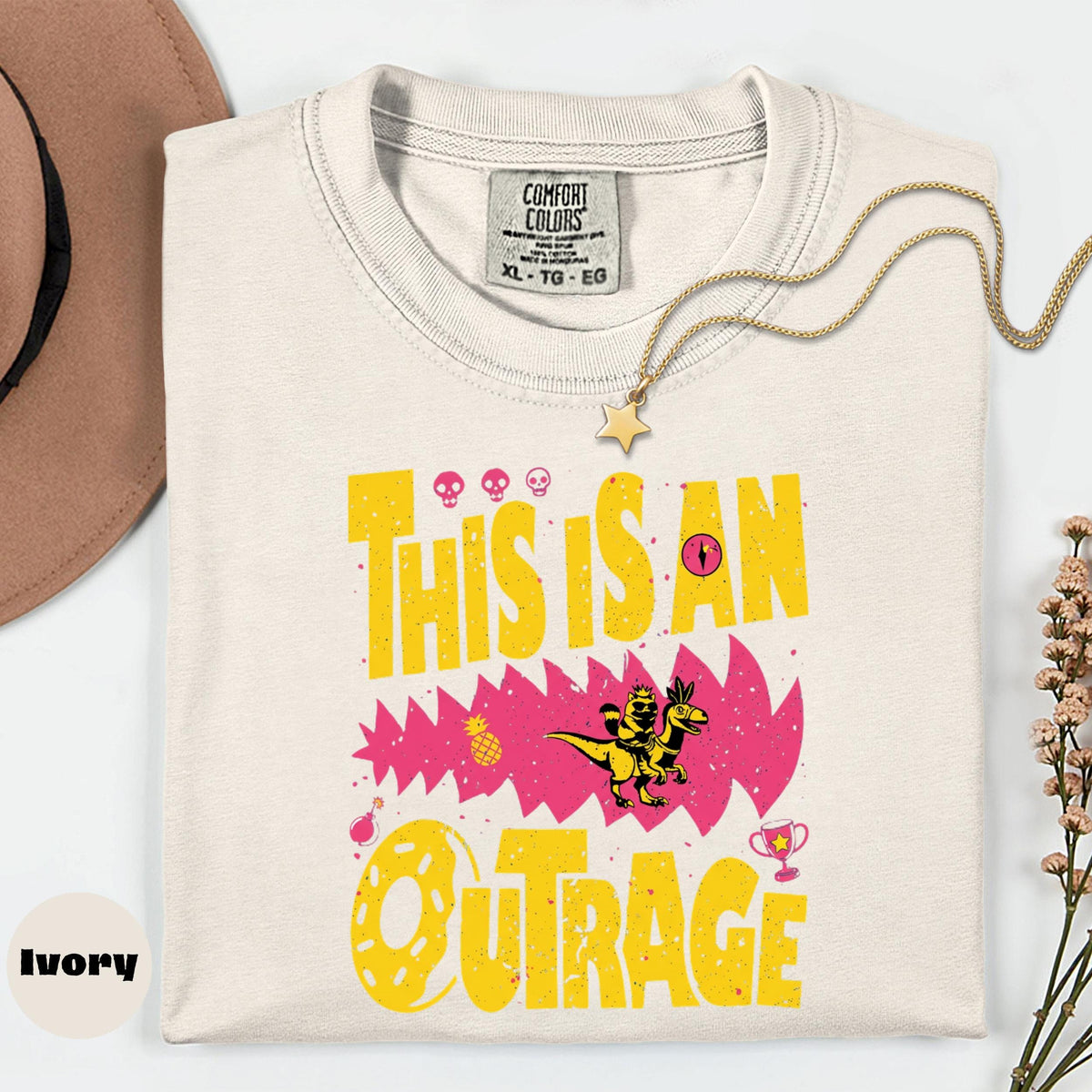 Comfort Colors This Is An Outrage T-Shirt - Retro Graphic Tee