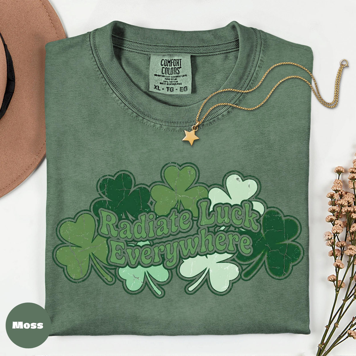 St Patricks Day Comfort Colors Shirt, Lucky Clover, Irish Pride Outfit, Green Holiday Tee