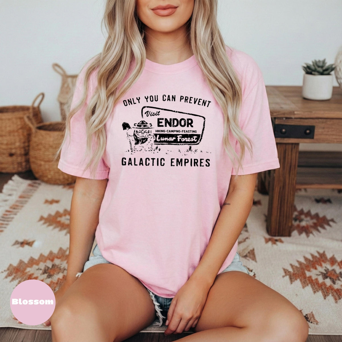 Comfort Colors Endor Shirt, Retro Sci-Fi Forest Tee