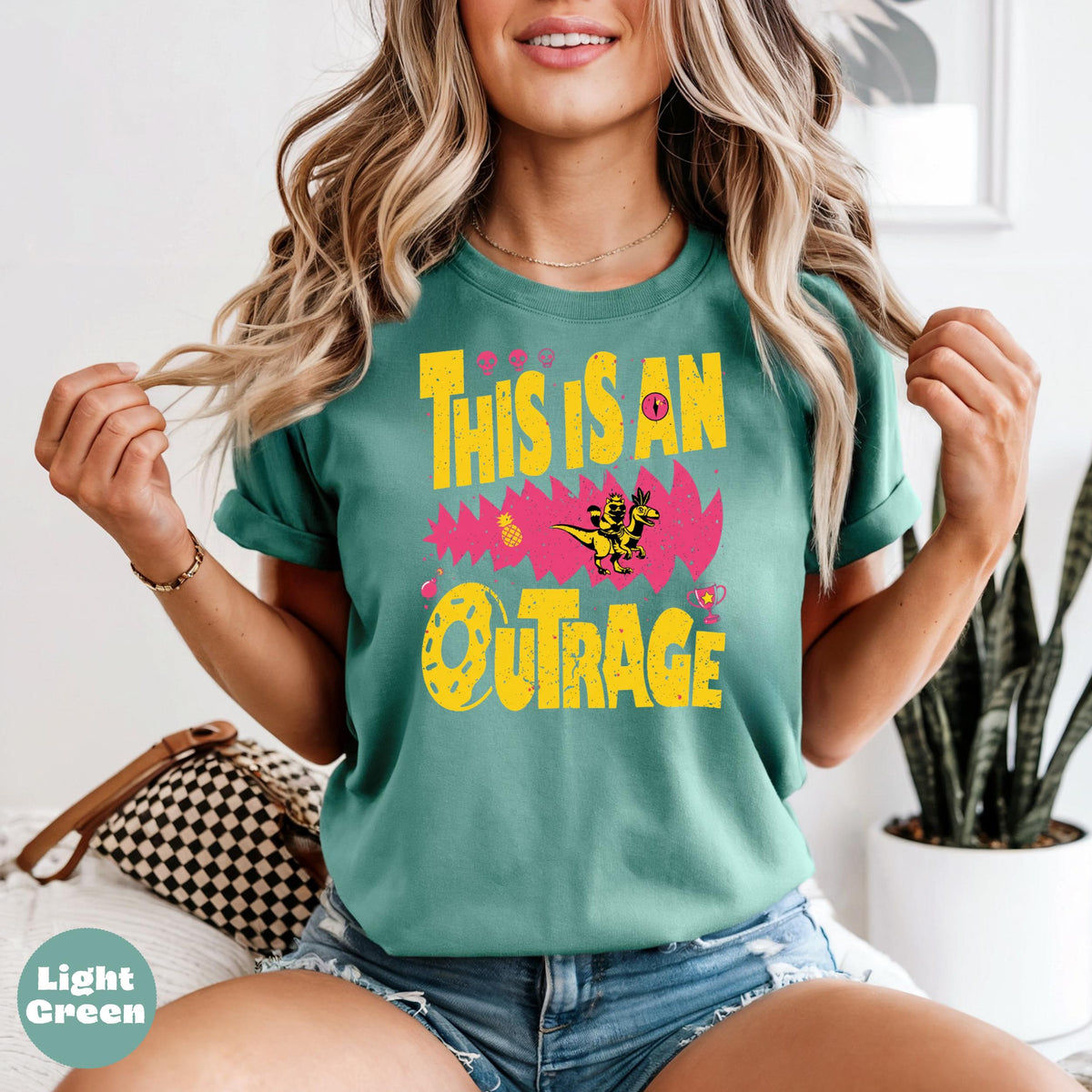 Comfort Colors This Is An Outrage T-Shirt - Retro Graphic Tee