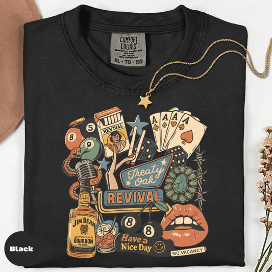 Comfort Colors Vintage Casino Graphic Tee, Retro Revival Art