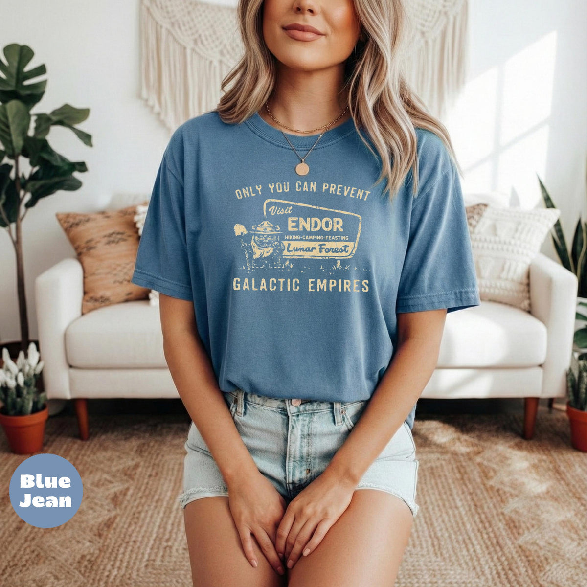 Comfort Colors Endor Shirt, Retro Sci-Fi Forest Tee
