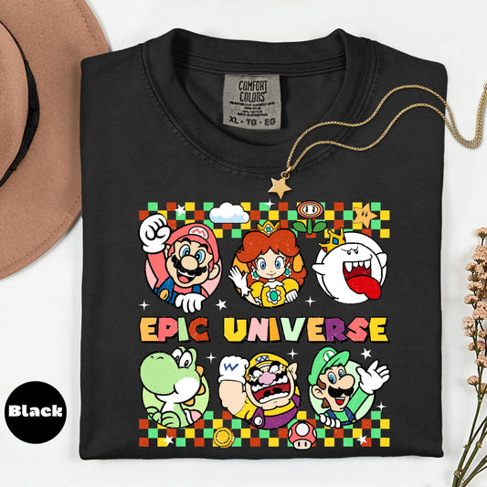 Comfort Colors® Epic Universe Retro Gaming Graphic T Shirt Vintage Pixel Art Tee