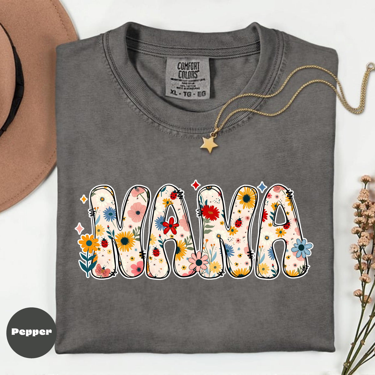 Retro Floral Mama Shirt, Personalized Name Shirt, Custom Mama Gift