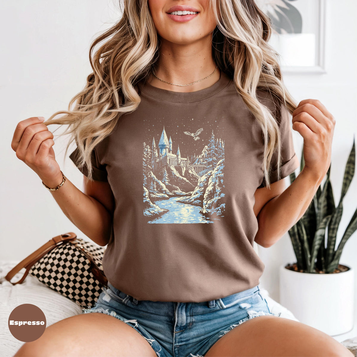 Comfort Colors Castle T-Shirt, Fantasy Landscape Graphic Tee