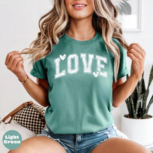 Comfort Colors Love Graphic Tee, Vintage Heart T-Shirt