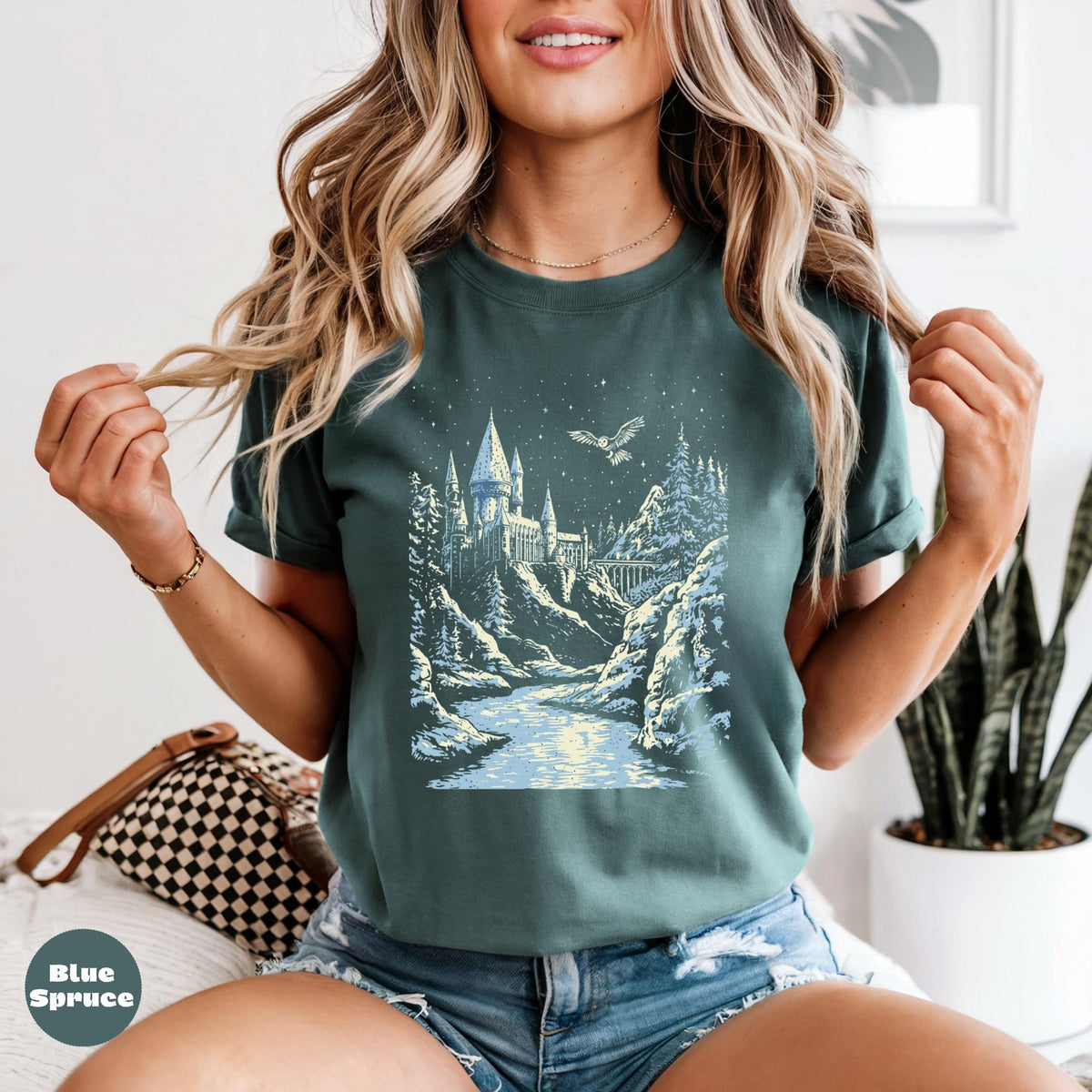 Comfort Colors Castle T-Shirt, Fantasy Landscape Graphic Tee