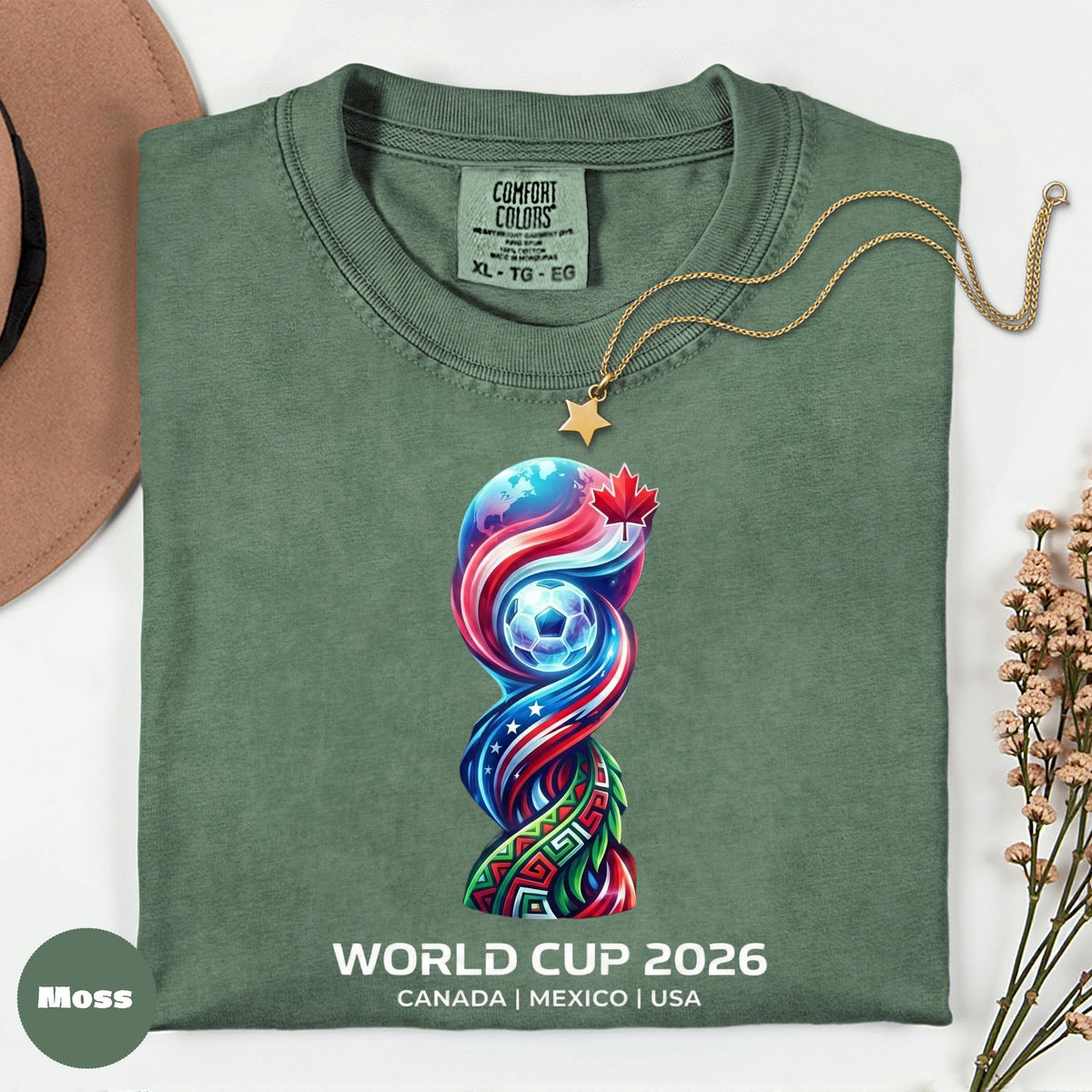 World Cup 2026 Comfort Colors Graphic Tee, Soccer Fan Shirt