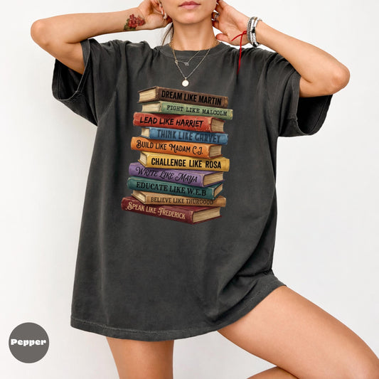 Black History Books Comfort Colors T-Shirt, Educator Gift